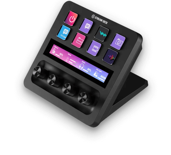 Панель Elgato Stream Deck с кнопками и регуляторами