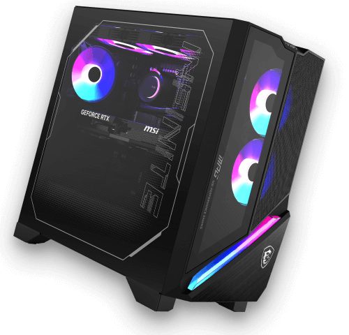 Игровой компьютер MSI с цветной подсветкой